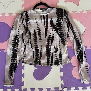 Missguided Tie Dye Crew Neck Long Sleeve Tee